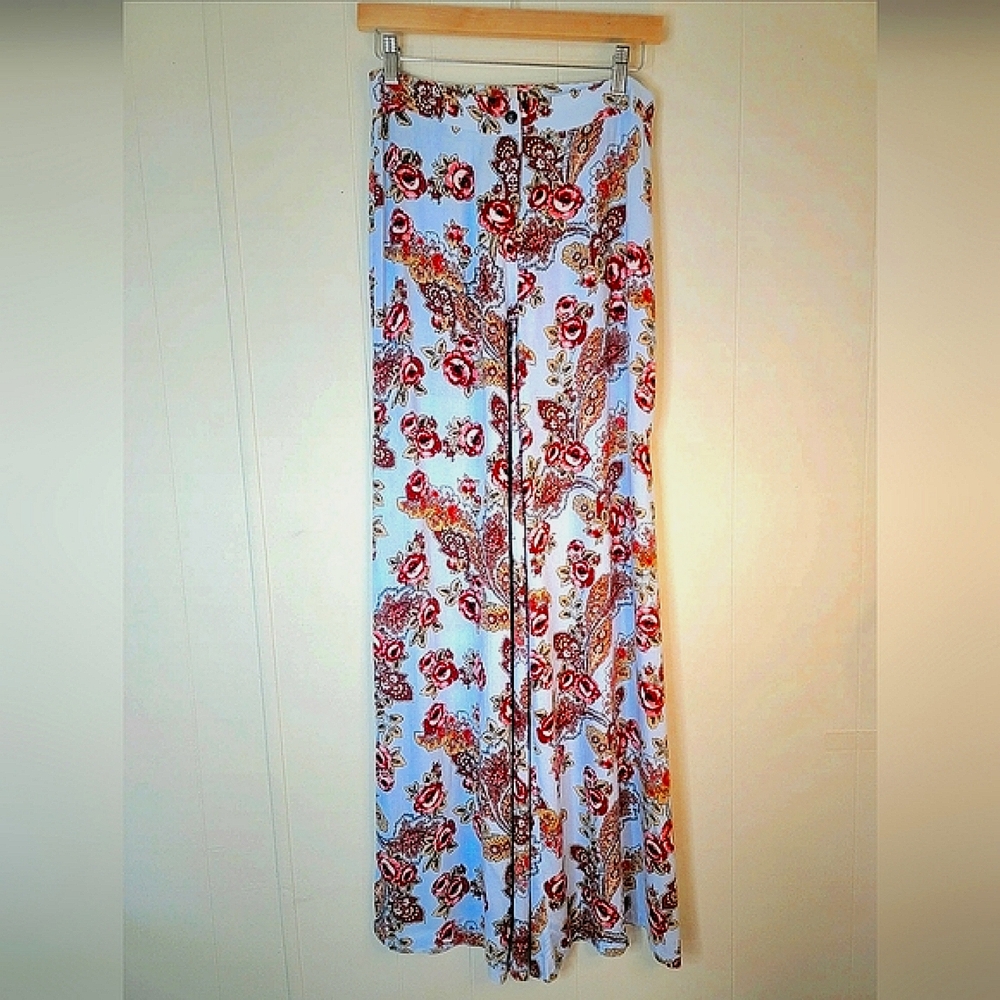 WAYF Small Paisley Floral Wide Leg Pants NWT